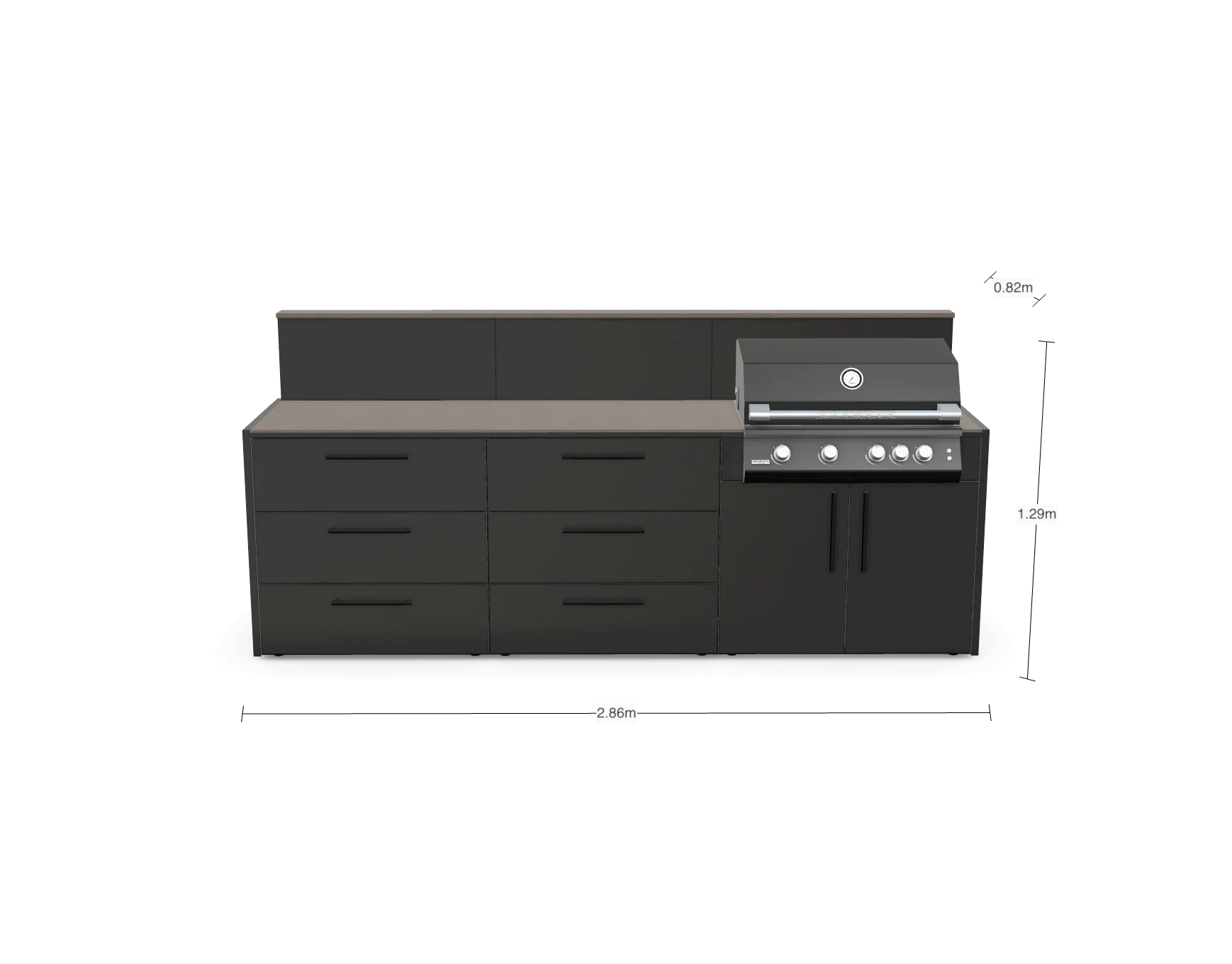The Blenheim Modular Outdoor Kitchen Single Wall S001 - Image 3
