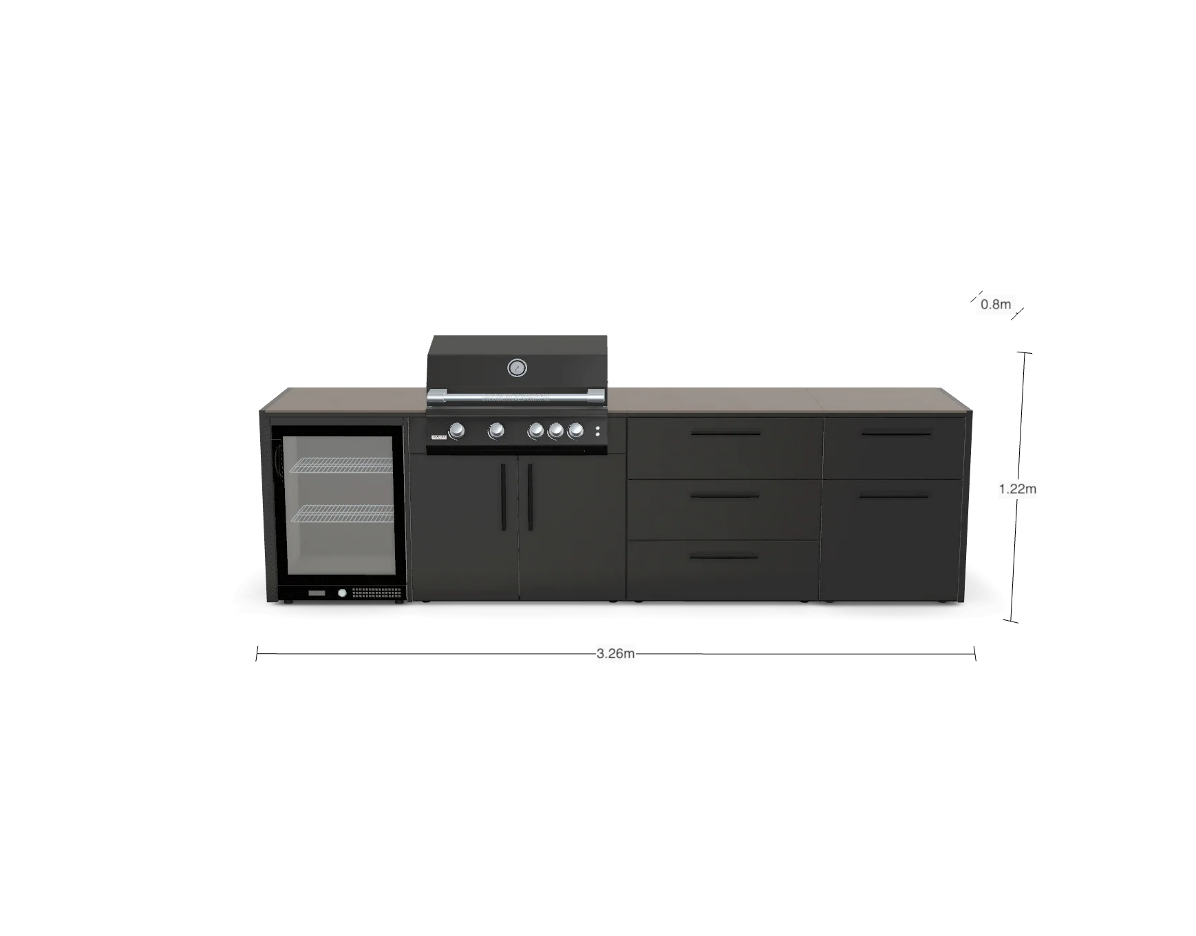 The Blenheim Modular Outdoor Kitchen Single Wall S010 - Image 3